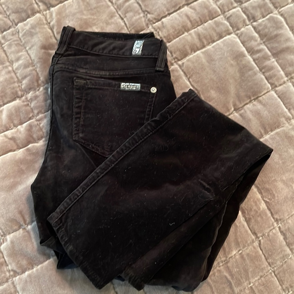 Euc 7 for Mankind black velvet jean